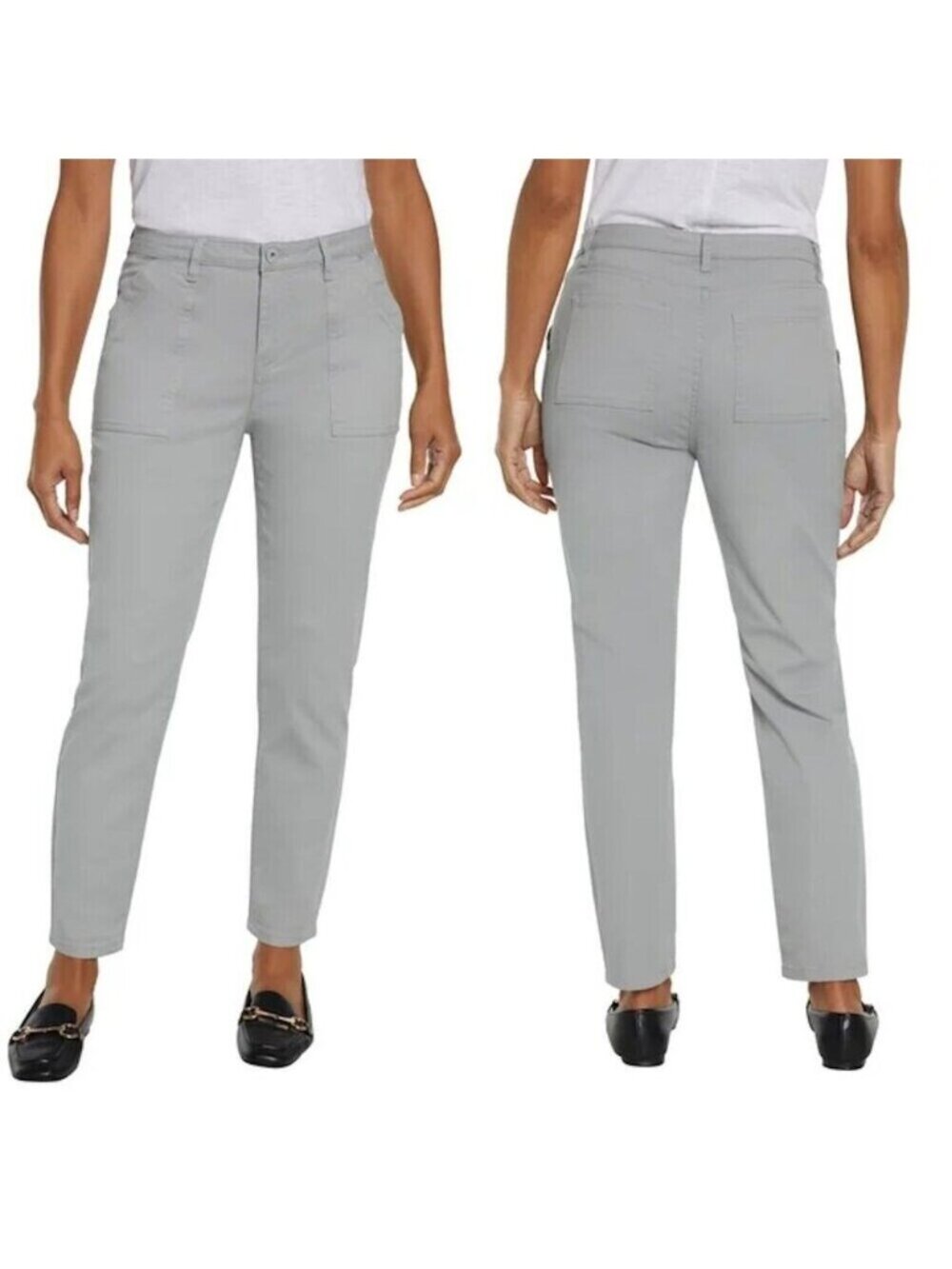 Banana Republic Ladies  High Rise Twill Pant Gray 10